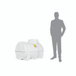 منبع آب 500 لیتری افقی خوابیده سه لایه آنتی باکتریال - Image 2