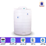 مخزن 1000 لیتری عمودی کوتاه درب 44 سه لایه آنتی باکتریال